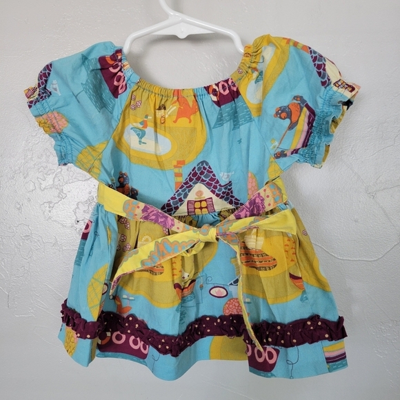 Matilda Jane Paint by Numbers Baby Girl 6 Months Short Sleeve Shirt Duck Boat - Picture 4 of 6